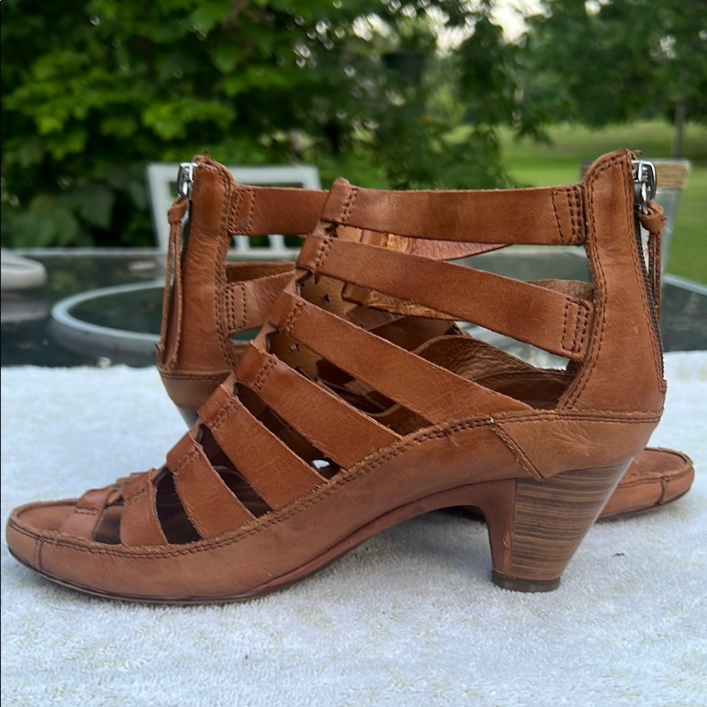 PIKOLINOS Brown leather strappy Gladiator Heels size 37 (6.5 to 7) - Picture 7 of 9